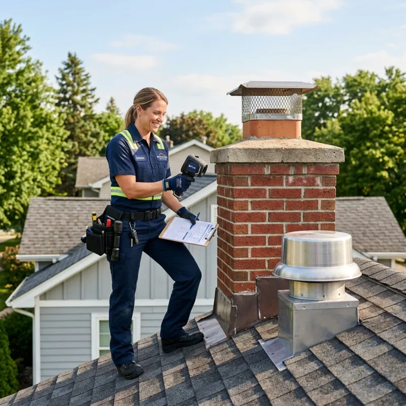 Technician inspecting a Thornhill Park roof cavity and ductwork for a dead bird